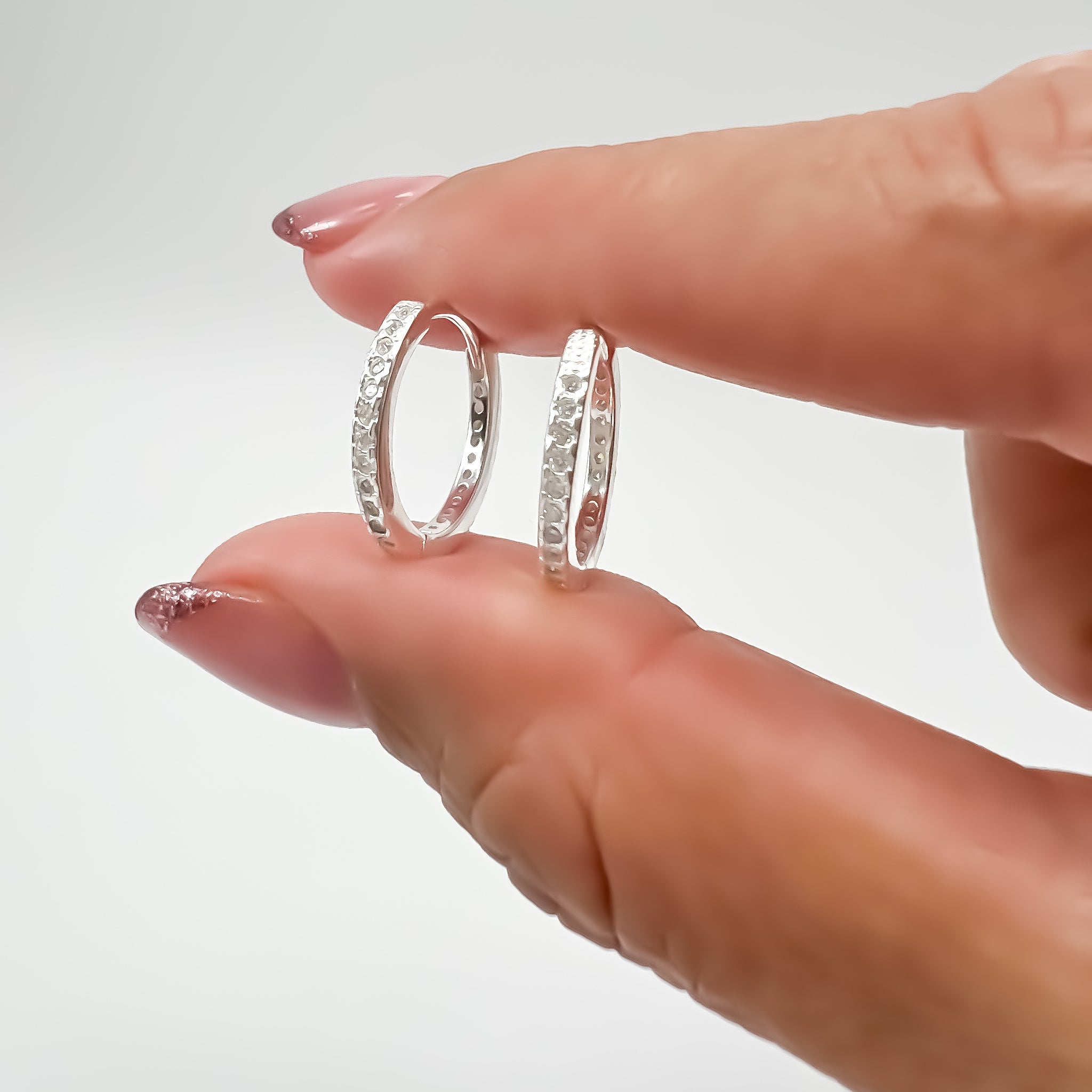 Arracadas de plata con  micro zirconias