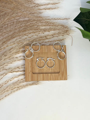 Arracadas de Plata 9.25 adiamantadas