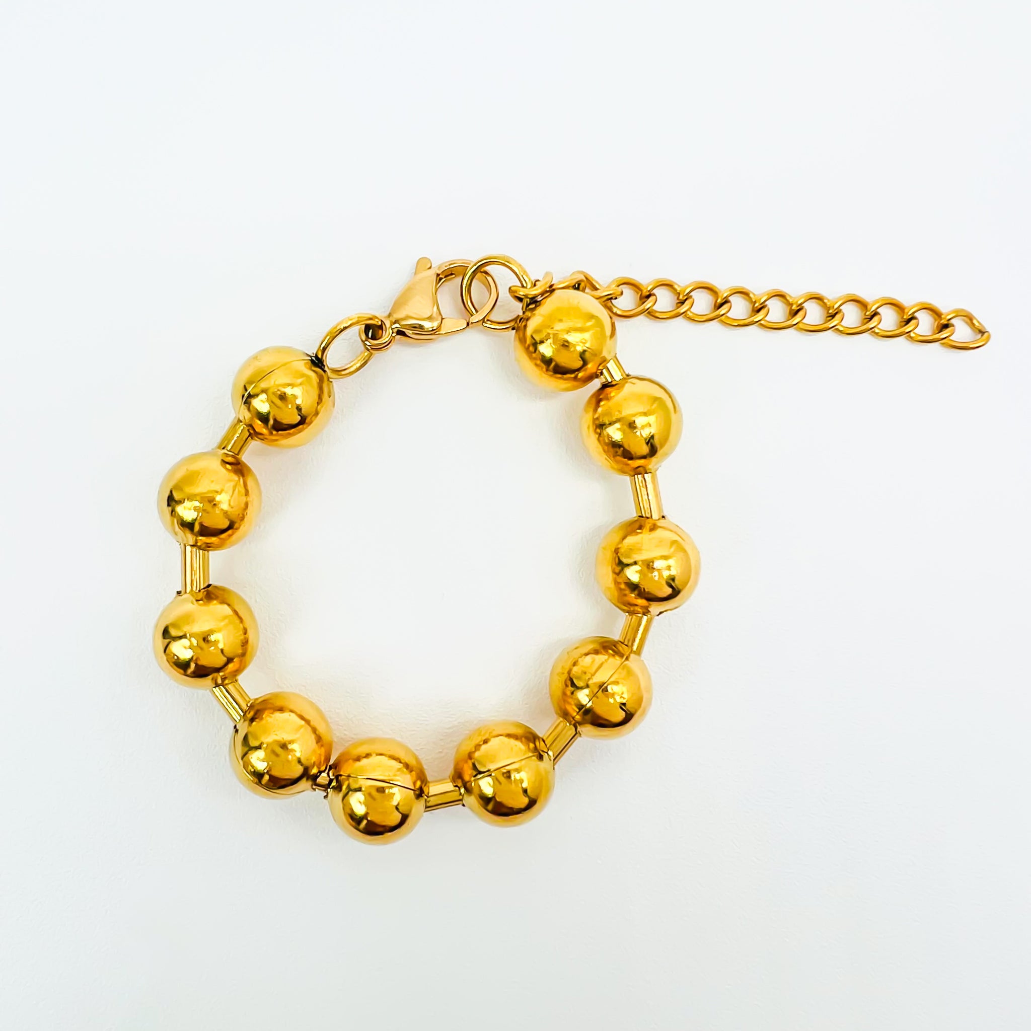 Pulsera Acero inoxidable cuentas grandes