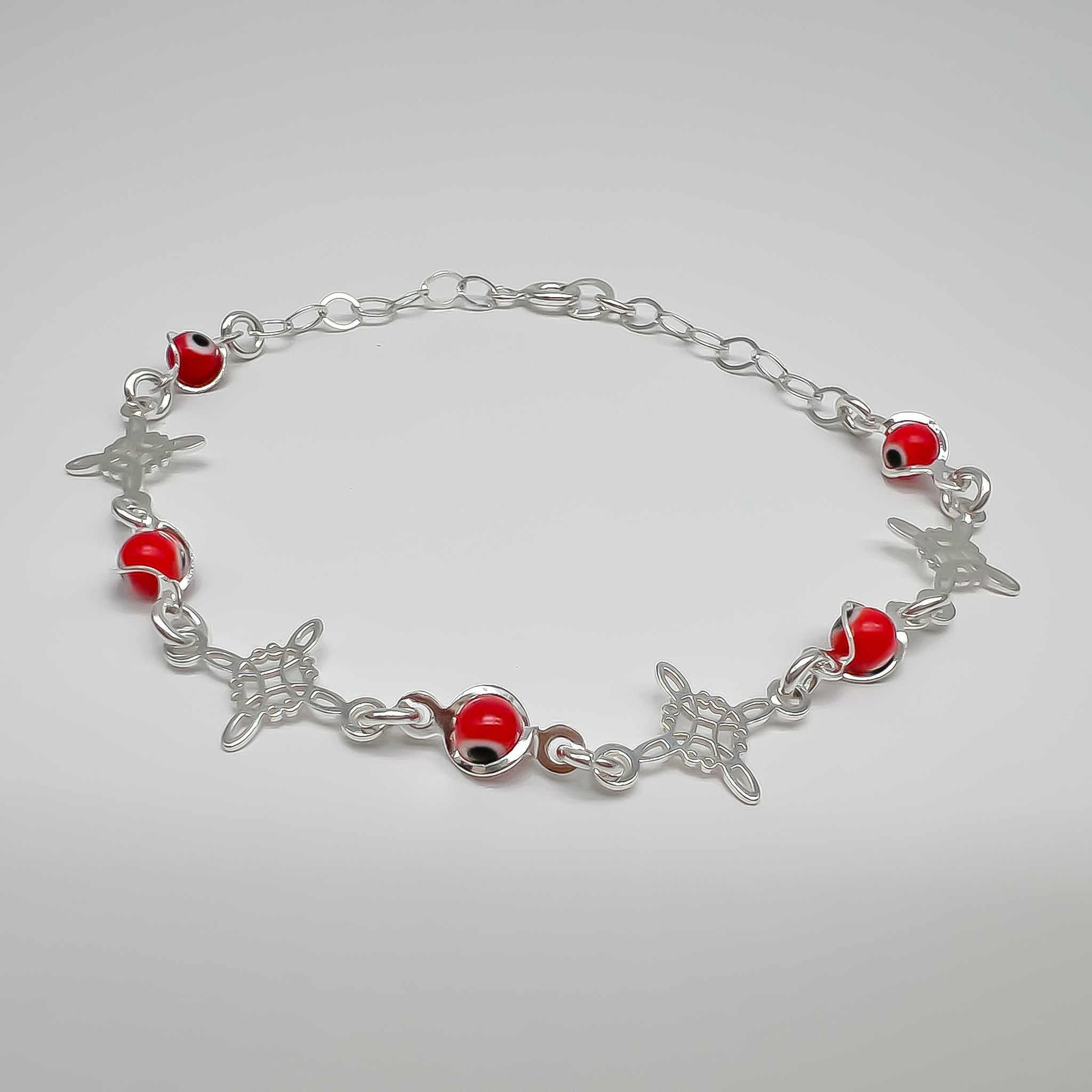 Pulsera de plata nudos de bruja
