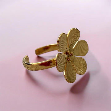Anillo flor de acero